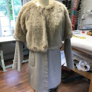Tibi Faux Fur Coat/Chubby, Size 2